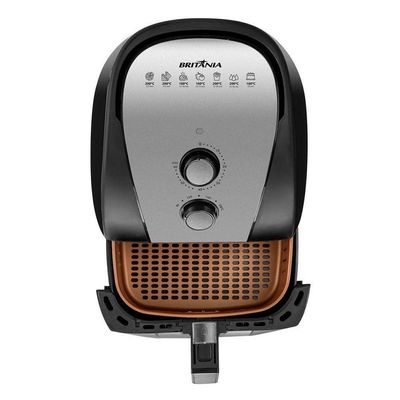 Fritadeira Elétrica Britânia Air Fryer 5,5l Bfr51 Preta - Inox 110V