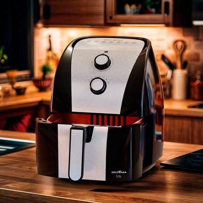 Fritadeira Elétrica Britânia Air Fryer 5,5l Bfr51 Preta - Inox 110V