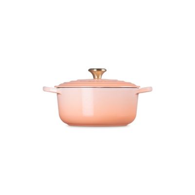 PANELA REDONDA LE CREUSET 20CM SIGNATURE FERRO ESMALTADO PESSEGO PECHE 21177204234450