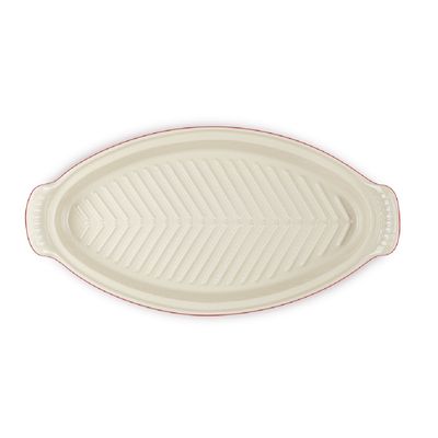 TRAVESSA PARA PEIXE LE CREUSET COM TAMPA 34CM HERITAGE VERMELHO 81065600600350