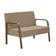 Poltrona 2 Lugares Jade Pé Madeira Suede Cappuccino.