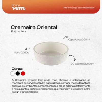 Cremeira Oriental 200ml Preta em Polipropileno