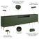 Rack Para Sala de Estar TV 85 Pol 4 Portas Brise Pés Industrial Dourado Alef I03 Musgo - Lyam Decor