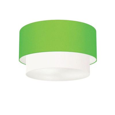 Plafon Para Banheiro Cilíndrico Sb-3045 Cúpula Cor Verde Limão Branco