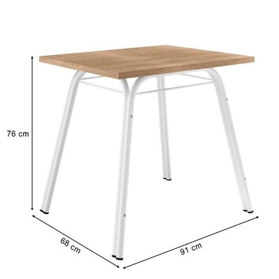 Conjunto De Mesa Sala De Jantar Com 4 Cadeiras Tubular.
