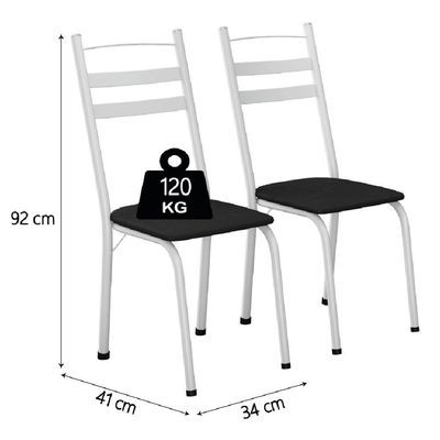 Conjunto De Mesa Sala De Jantar Com 4 Cadeiras Tubular.