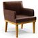 Kit 2 Poltronas Decorativas Para Sala De Estar E Recepção Beatriz W01 Couríssimo Marrom - Lyam Decor