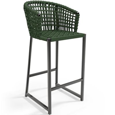Kit Mesa Bistrô Hani Com 03 Banquetas Área Gourmet Bar Corda Náutica Porto D04 Verde - Lyam Decor