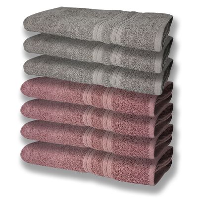 7 Toalhas Grande Super Felpudas e Grossa 80x150 4 Rosê 3 Cinza