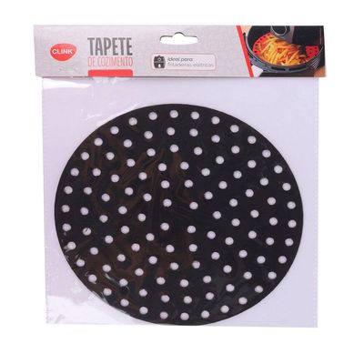 TAPETE PARA AIR FRY DE COZIMENTO 22,5 CM X 0,2 CM  preto