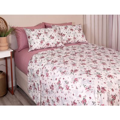 Jogo de Cama Duplo Casal 4 Peças 140 Fios 250x220cm Amelie Realce Premium - Sultan