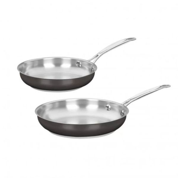 CONJUNTO CUISINART FRIGIDEIRA 2 PEÇAS 20 E 25CM EM AÇO INOX BSC722-810