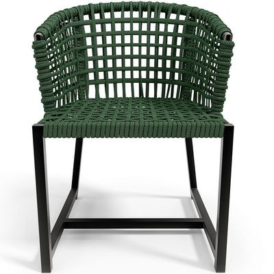 Kit 02 Cadeiras Decorativas Para Área Gourmet Cozinha Corda Náutica Belize D04 Verde - Lyam Decor