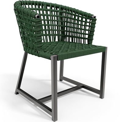Kit 02 Cadeiras Decorativas Para Área Gourmet Cozinha Corda Náutica Belize D04 Verde - Lyam Decor
