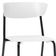 Kit 02 Cadeiras Fixa Base Preta Empilhável Bit  F02 Branco - Lyam Decor