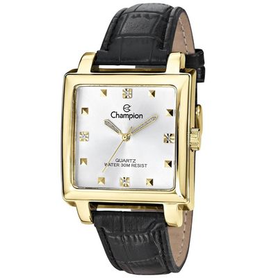 Relógio Champion Feminino Ref: Cn28106h Retangular Dourado