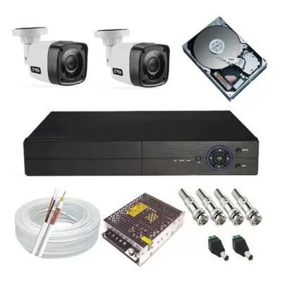 Kit Cftv 2 Câmeras Infra Gravador Dvr Com Acesso Internet
