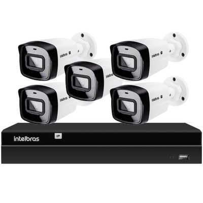 Kit 5 Câmeras Ip Vipc Nvr Intelbras Nvd 1408P Poe S/HD