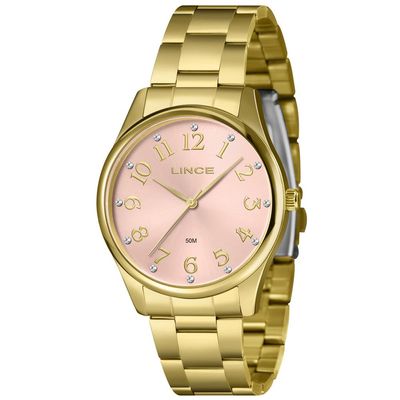 Relógio Lince Feminino Ref: Lrgj177l40 R2kx Casual Dourado