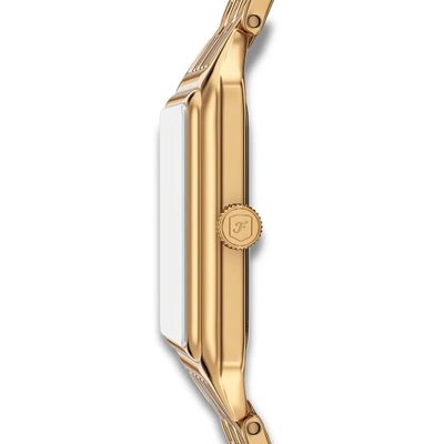 Relógio Fossil Feminino Ref: Es5434/1pn Clássico Retangular Dourado