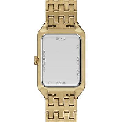 Relógio Fossil Feminino Ref: Es5434/1pn Clássico Retangular Dourado