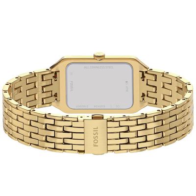 Relógio Fossil Feminino Ref: Es5434/1pn Clássico Retangular Dourado