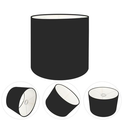 Cúpula Abajur E Luminária Cilíndrica Vivare Cp-7008 ø20x25cm - Bocal Nacional Preto