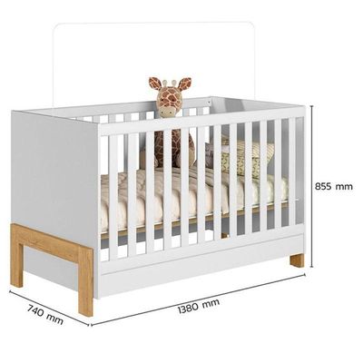Berço Americano Mini Cama Ambiente Fantasia 4300 Branco Acetinado – Qmovi