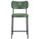 Kit 02 Banquetas Baixa Bar Cozinha Sala De Jantar Preto Melina L02 Couríssimo Verde - Lyam Decor
