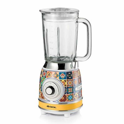 Liquidificador Ariete Positano 1000W 1,5L com copo de vidro 220V, design retrô italiano luxo