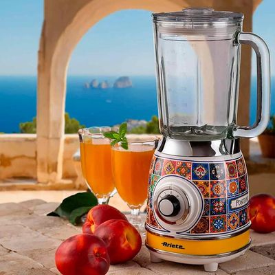 Liquidificador Ariete Positano 1000W 1,5L com copo de vidro 220V, design retrô italiano luxo