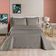 Kit Cobre Leito Espanha Casal Queen 03 Peças Micropercal 200 Fios Matelado White Line - Camafeu Bege