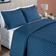 Kit Cobre Leito Espanha Casal Padrão 03 Peças Micropercal 200 Fios Matelado White Line - Azul Marinho