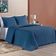 Kit Cobre Leito Espanha Casal Padrão 03 Peças Micropercal 200 Fios Matelado White Line - Azul Marinho