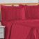 Kit Cobre Leito Colcha Celeste Queen 3 Peças Matelado Floral 180 Fios - Vermelho