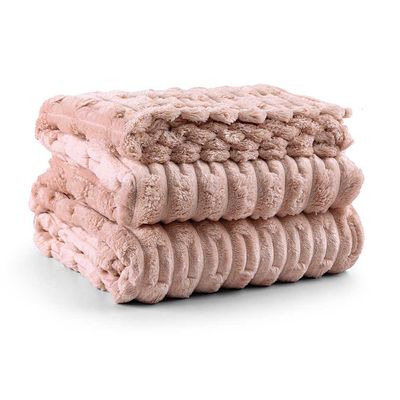 Cobertor Manta Alaska Casal Queen 2,40m x 2,20m Manta Flannel Soft - Blush Rose - 100% Poliéster