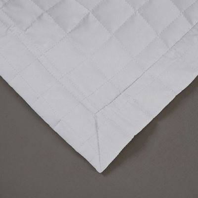 Kit Cobre Leito Colcha Unique Casal King 3 Peças Matelado Percal 300 Fios - Branco