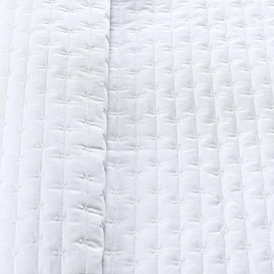 Kit Cobre Leito Colcha Quality King 3 Peças Percale 200 Fios Bordado - Branco
