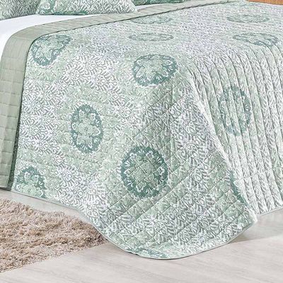 Kit Cobre Leito Colcha Tunes King 3 Peças Estampado 180 Fios - Lotus