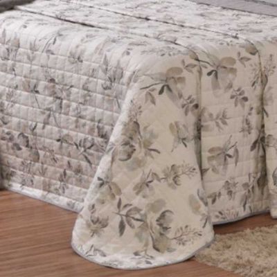 Kit Cobre Leito Colcha Tunes King 3 Peças Estampado 180 Fios - Capri