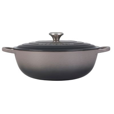 PANELA MARMITA LE CREUSET 26CM SIGNATURE FERRO ESMALTADO CINZA FLINT 21114264442430