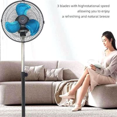 Ventilador Coluna 127v De Chao Potente 3 Velocidades 45w Coluna Pedestal Giratorio 3 Velocidades Turbo Sile