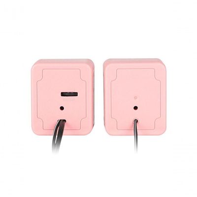 Caixa De Som 2.0 Usb 5v 2x 1w Com Controlador De Volume Rosa - Vs-01r
