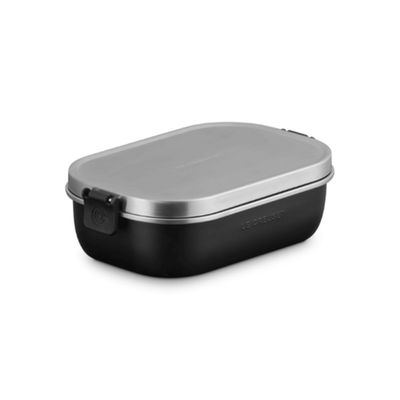 LANCHEIRA LE CREUSET HERMÉTICA ON THE GO EM AÇO INOXIDÁVEL MATTE BLACK 900ML 41069220000001