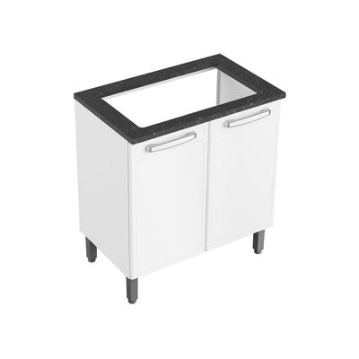 Balcão De Aço Para Cooktop 2portas Branco Evidence Bertolini Branco