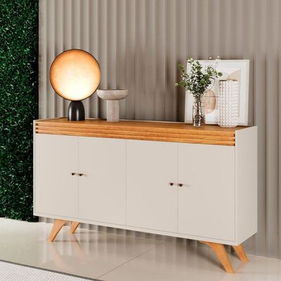 Buffet Sevilha 4 Portas Mavaular Naturalle-off White