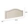 Cabeceira Queen Curva Luxo 160x60 Suede Off White - Tachas Fumê