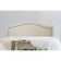 Cabeceira Casal Curva Luxo 140x60 Suede Off White - Tachas Fumê