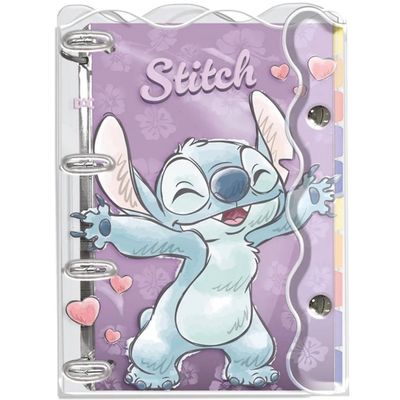 CADERNO ARGOLADO UNIVERSITÁRIO STITCH PVC CRISTAL 5318 - DAC