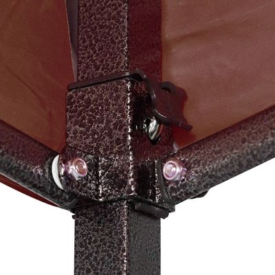 Tenda Gazebo Dobrável Pagoda 3m x 3m Oxford Marrom Bel 3m x 3m